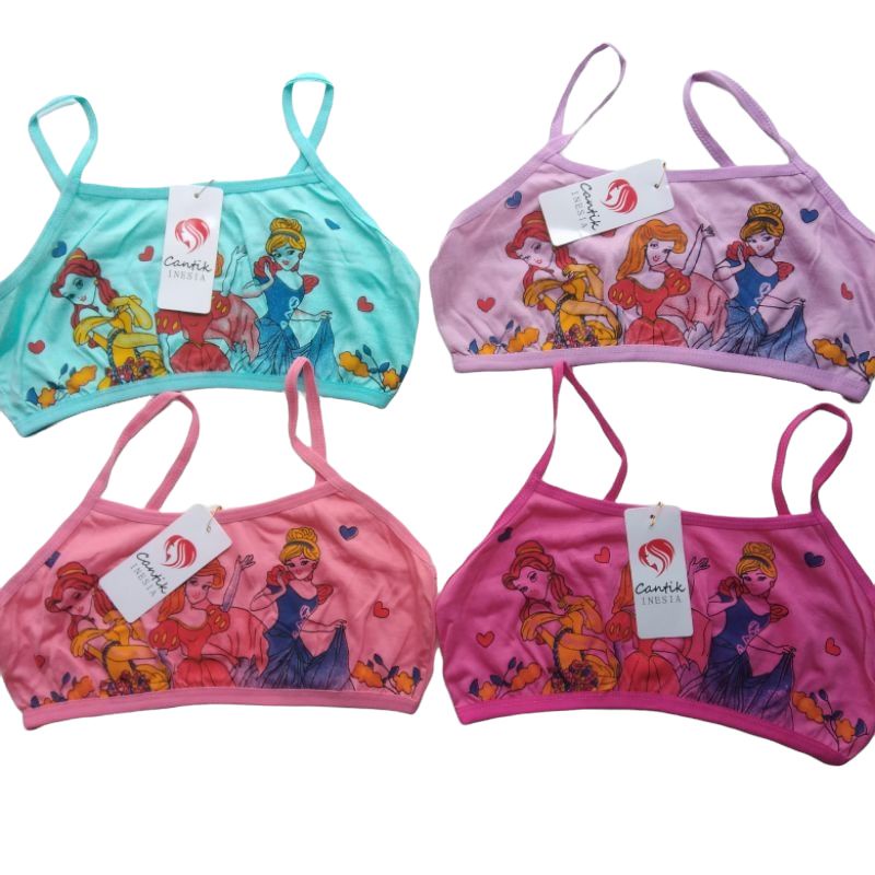 6 PCS Miniset Anak Perempuan Dewasa ABG Remaja SD SMP Motif Gambar Kartun Lucu Tali Kecil Pakaian Da