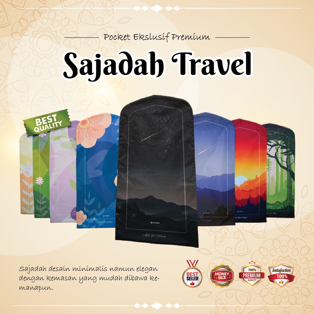 Sajadah Travel Waterproof FREE Custom Nama At-Taqwa