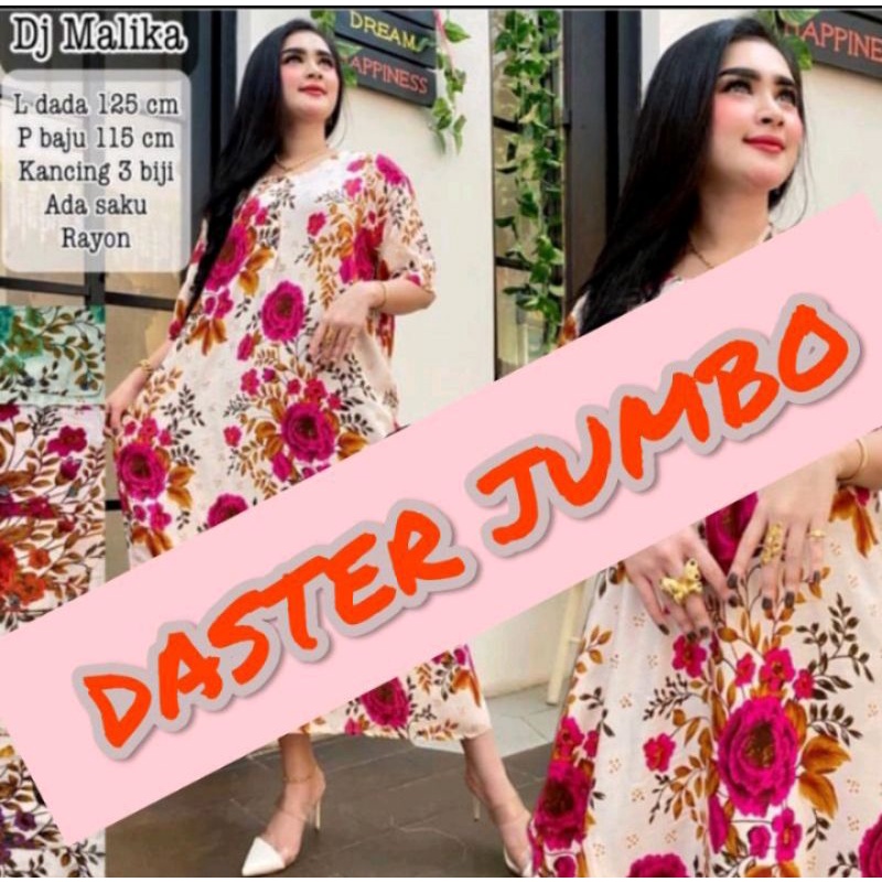 Daster Jumbo kancing depan ld120 mawar busui bumil