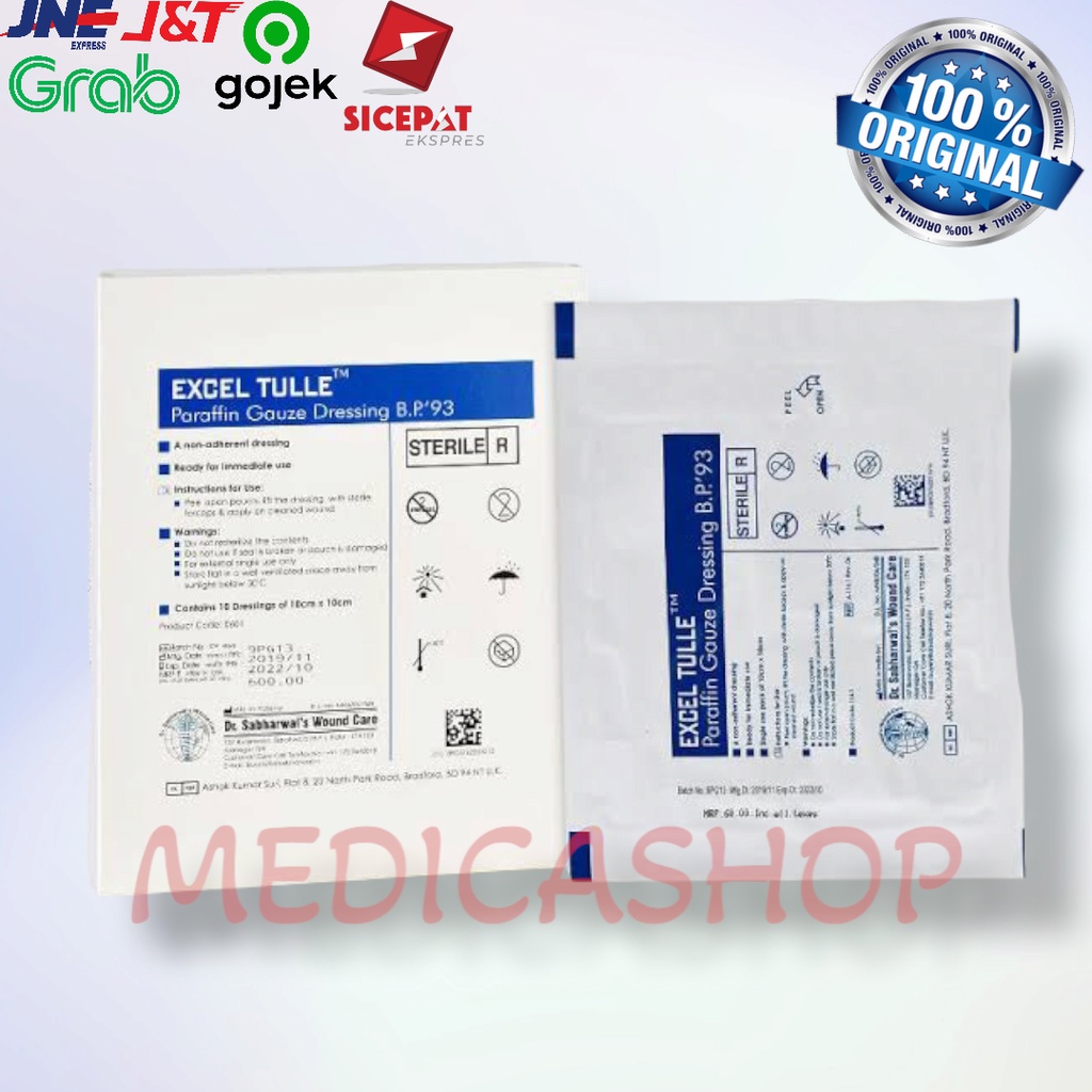 Excel tulle paraffin gauze dressing harga satuan