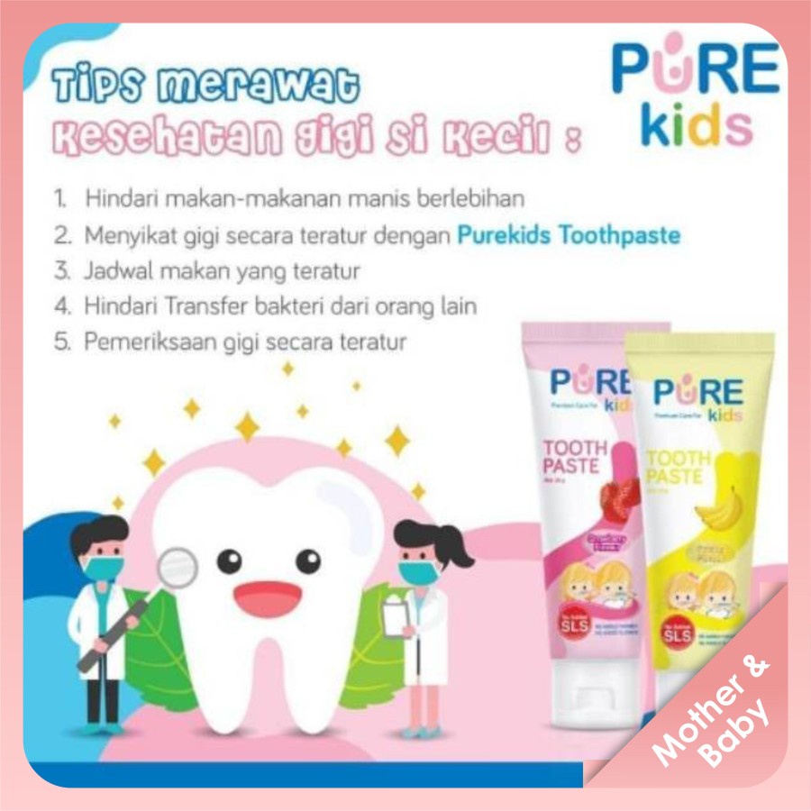 PUREKIDS | TOOTHPASTE | Pasta Gigi Anak 50gr