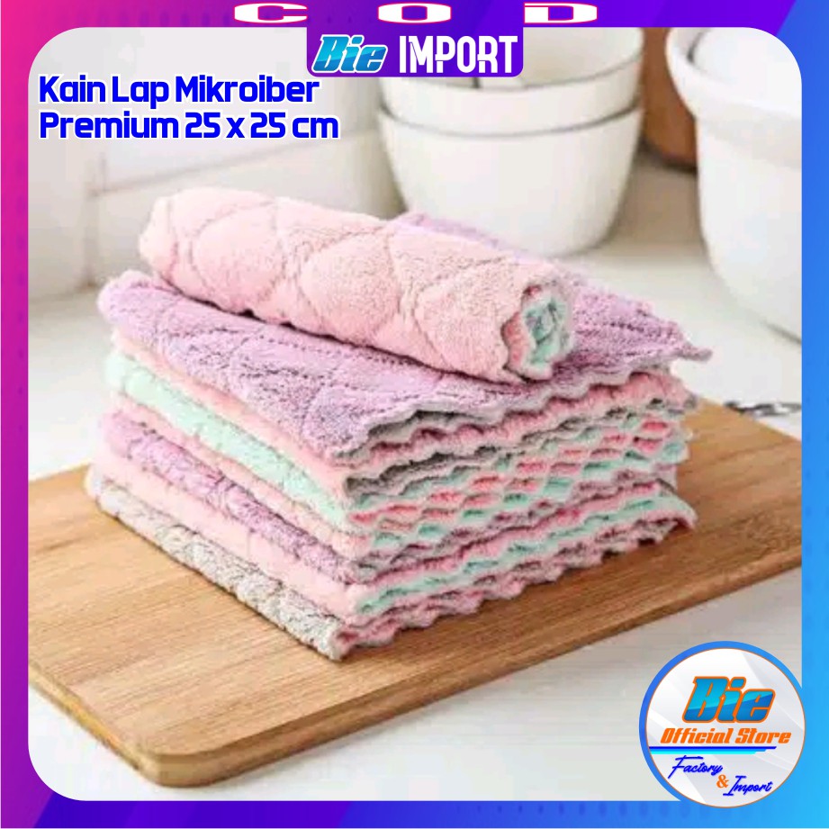 Kain Lap Mikrofiber Size 25 x 25 Cm Premium Import Best Seller