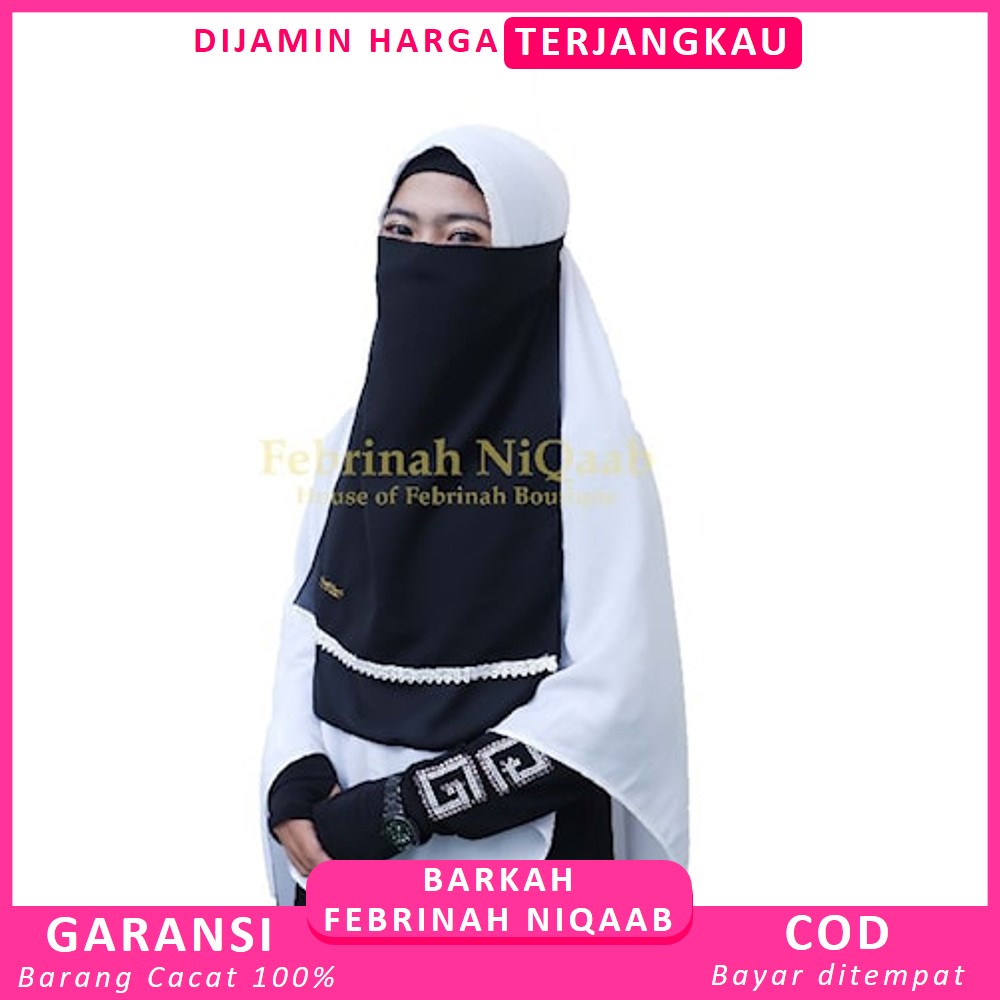 Cadar Niqab Hijab Niqob Jilbab Nikab Nikob Niqop Veil Khimar Muslim Saudia Arab Cadar Tali 2 Layer R