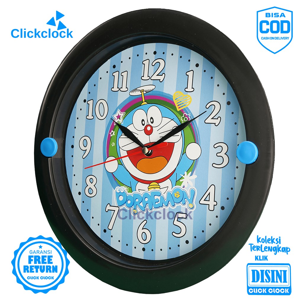 Jam Dinding Quartz Anak Anak Frozen Hellokitty Doraemon Esa 726K Besar Hiasan Rumah Murah