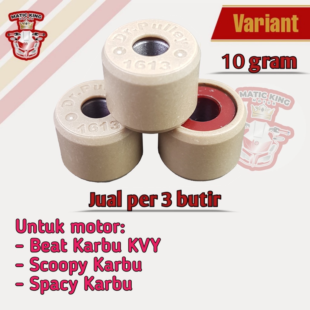 Roller racing Beat Scoopy Spacy 110 Karburator Dr pulley tipe 1613 per 3 butir