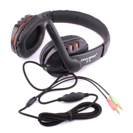 Ovleng X6 Stereo Gaming Headset Free Aux Splitter