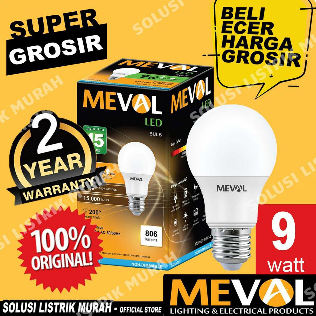 Meval Lampu LED Bulb 9W - Putih