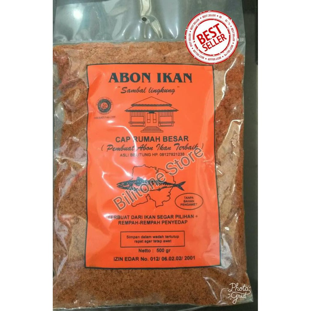 

[BISA BAYAR DITEMPAT] Abon Ikan Belitung (Sambal Lingkung) Cap Rumah Besar 500 gram Kode 318