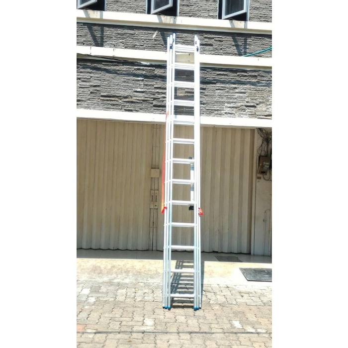 Tangga Tangga Aluminium Extension 9 Meter Merk Liveo, Tangga Pln