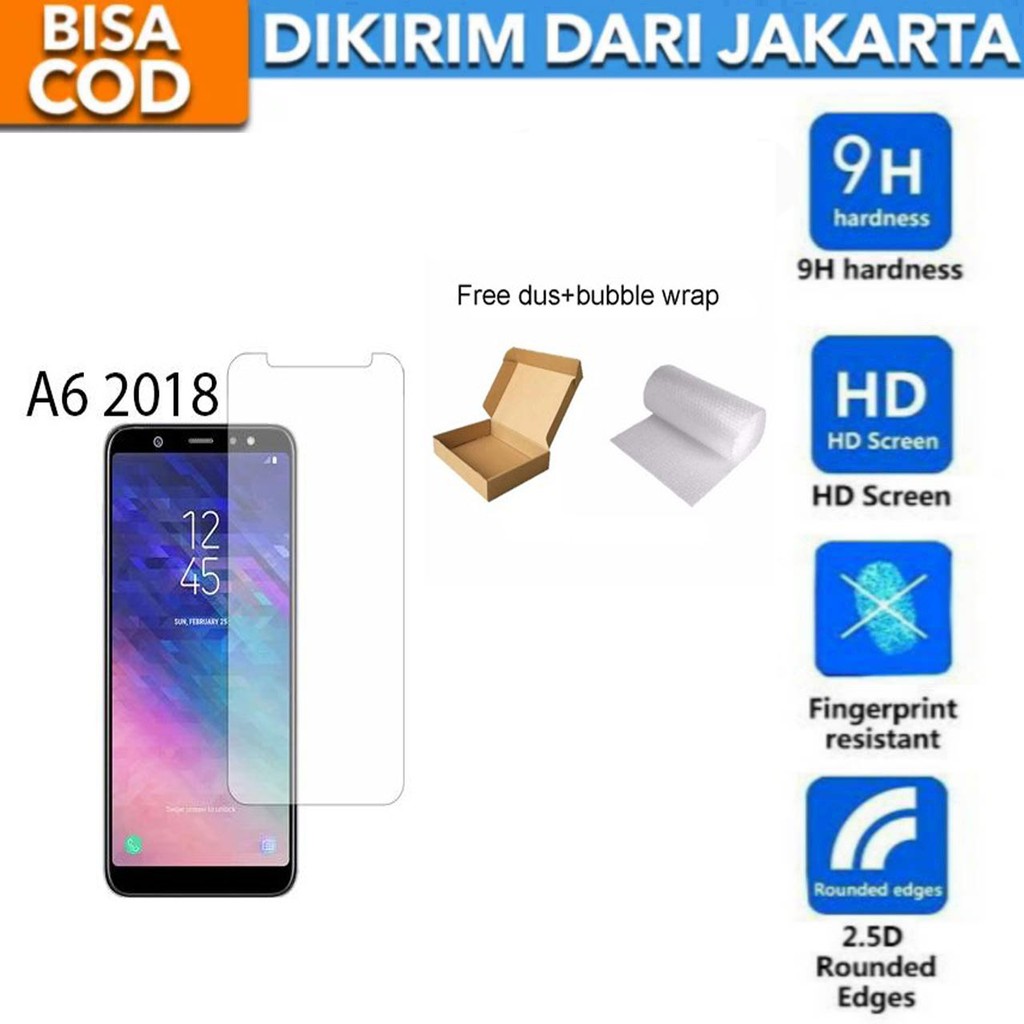 Samsung Galaxy A6 2018 Tempered Glass Screen Protector Anti Gores