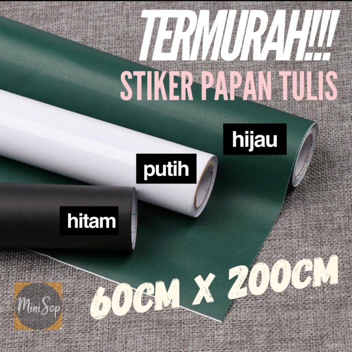 

CODE352 STIKER PAPAN TULIS WHITEBOARD BLACKBOARD KAPUR STICKER 60X200CM