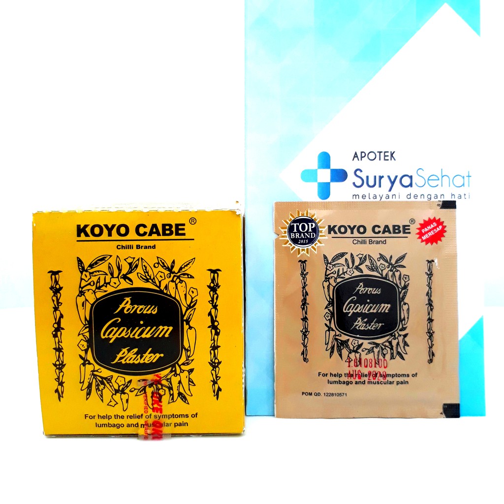 KOYO CABE Sachet isi 10 lembar -  Plester Panas / Hot Patch / Koyo Tempel Panas - Chilli Brand