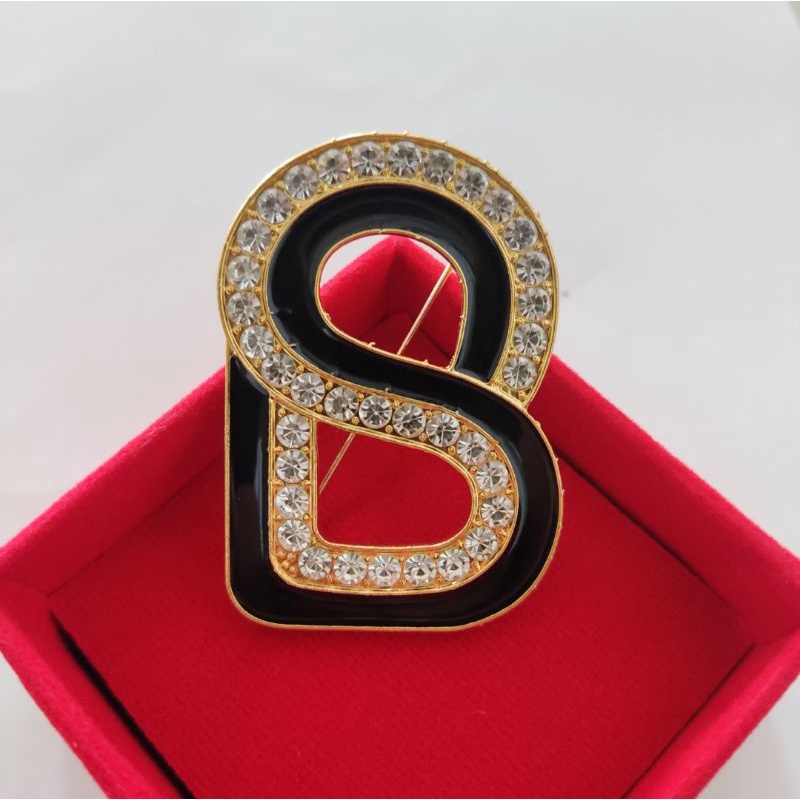 Brooch Buttonscarves KW//Bros Buttonscarves Polos/Mata/Mutiara-E-GOLD