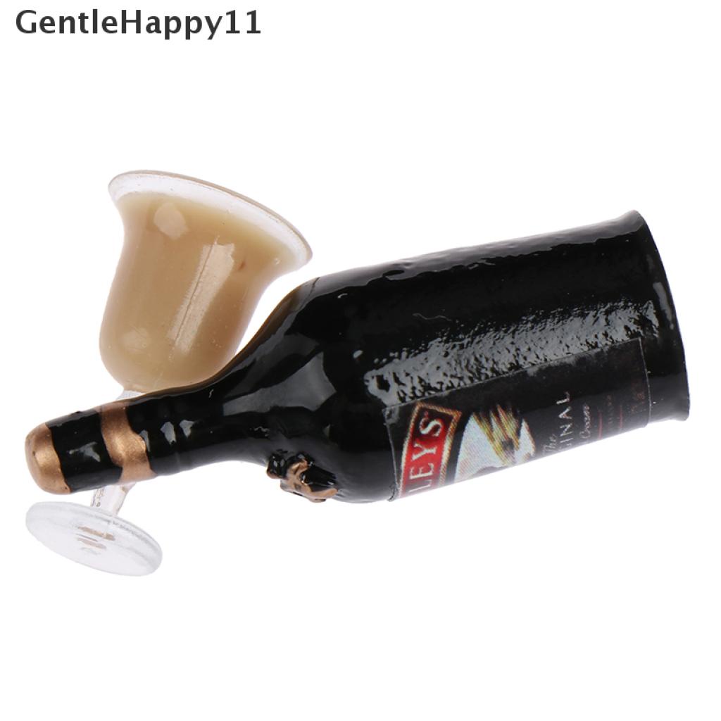 Gentlehappy Mainan Miniatur Botol Wine Skala 1: 12 Untuk Aksesoris Rumah Boneka