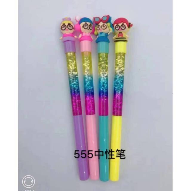 

Pen gel LOL gliter terbru warna warni air 12 pcs