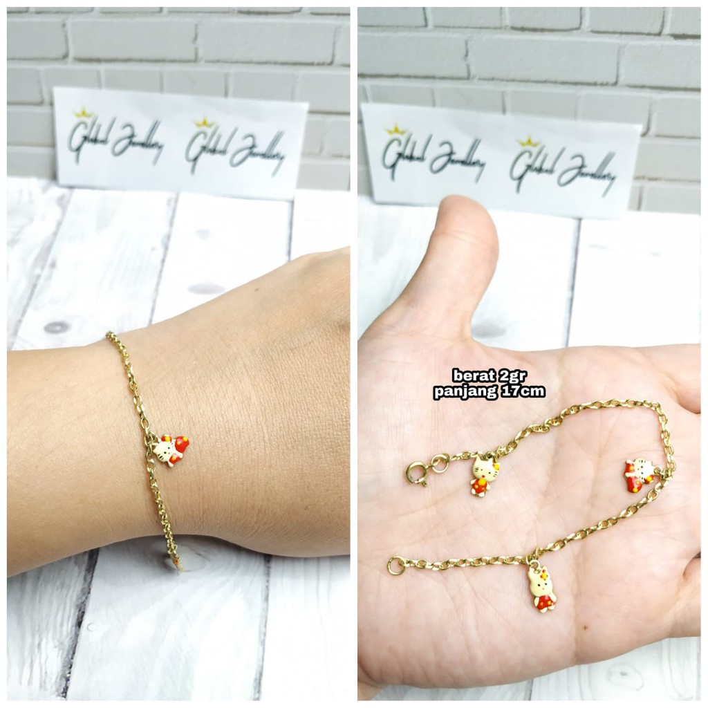 GELANG MOTIF CAT KUCING KELINCI PERAK ASLI S925 KODE CG052