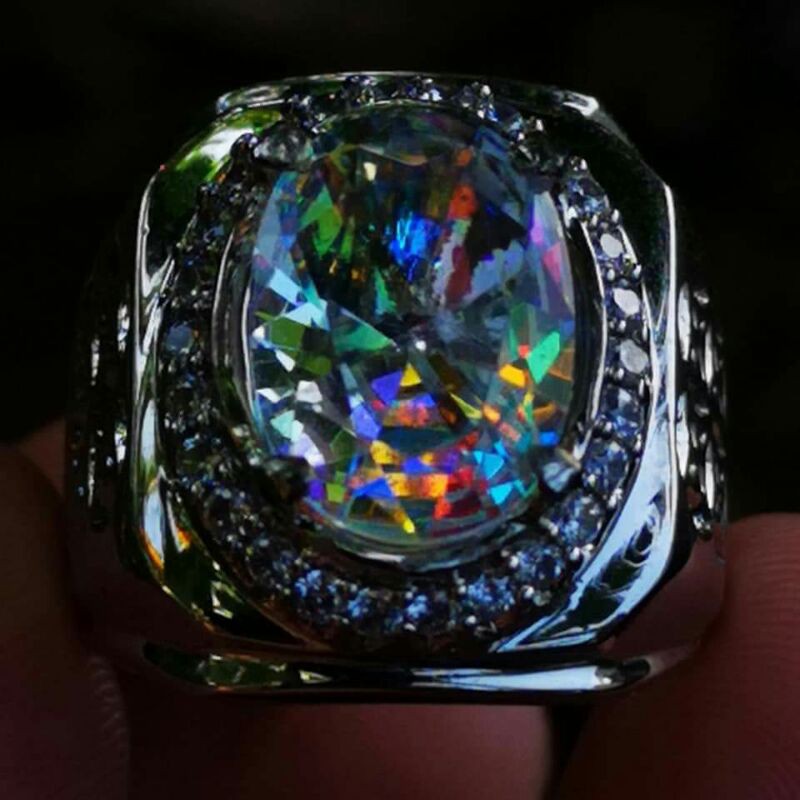 BATU PERMATA batu cincin kalimaya pelangi multy colors bisa bayar ditempat