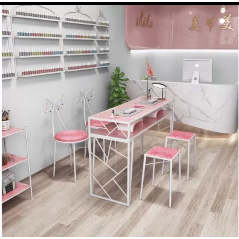 Jual Meja nail art salon spa resepsionis ruang tunggu kantor branding
