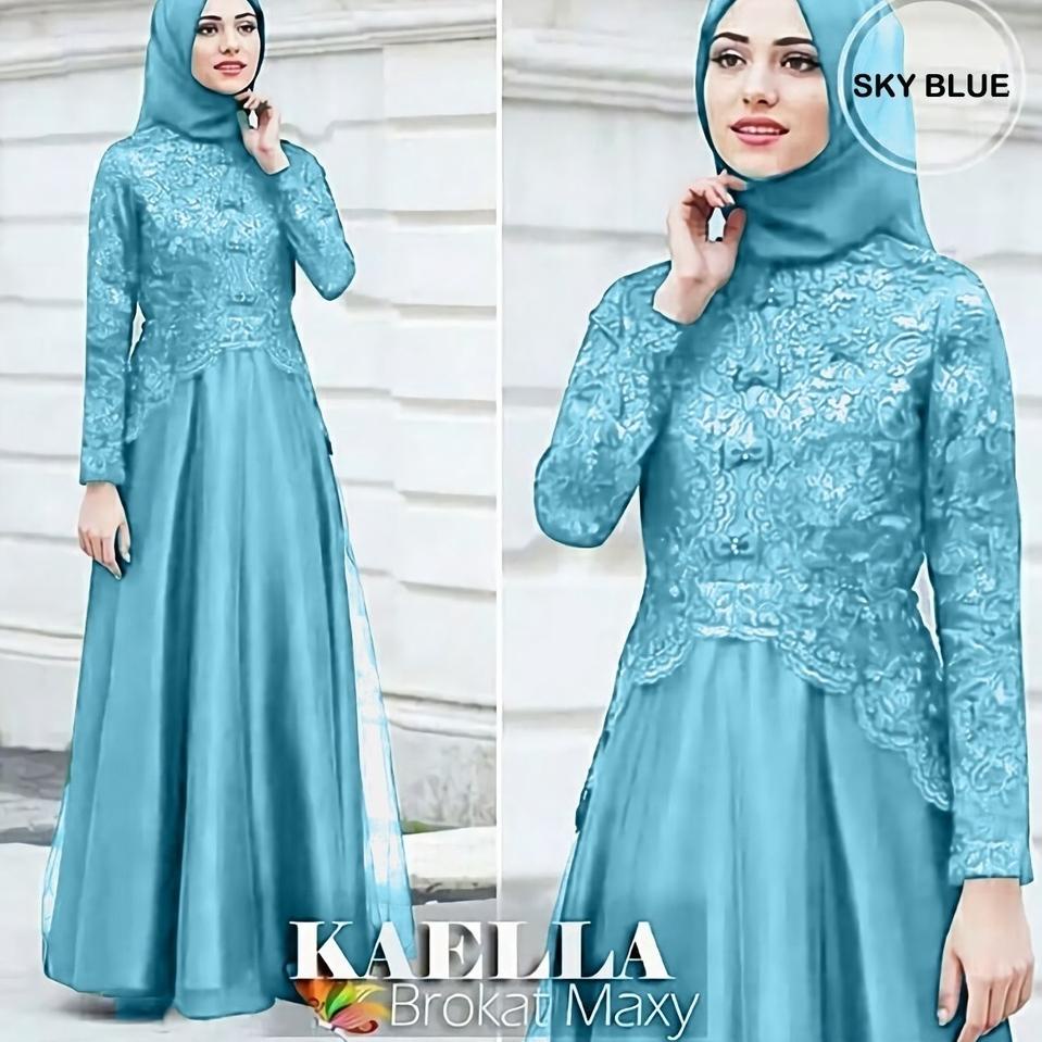 Cuci Gudang.. ABIE NENTO - KEBAYA BRUKAT MAXY GAUS PESTA / Dress Brukat Best Seller Original / Maxy 