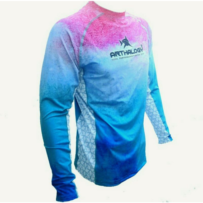 Baju Jersey Mancing Arthalogy Performance Fishing Anti UV UPF50 - oceanpink