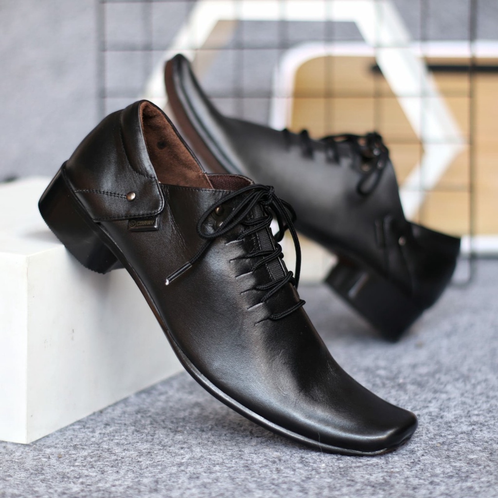 SepatuFormal Pantofel pria Resmi Formal Hitam Coklat Kuliah Kondangan Kerja PNS Guru slip on pria