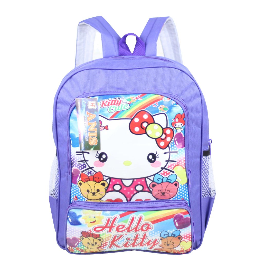 Ransel Backpack Anak Ungu Karakter Hello Kitty Tas Sekolah TK Tas Sekolah Paud Lucu Bagus