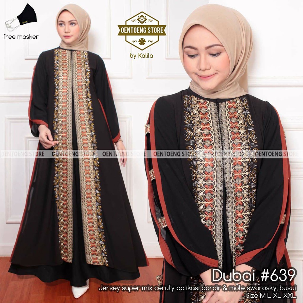 HOT // TERLARIS  ABAYA DUBAI #639 ORIGINAL BY OENTONG STORE | ABAYA IMPORT TERMURAH | TURKEY ABAYA E