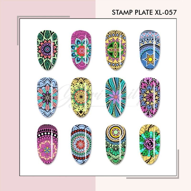 stamp plate XL-057 stamping nail art stamp cetakan nail art