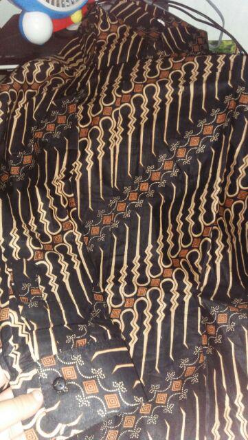 Kemeja Batik Motif Seno Jarum Hitam