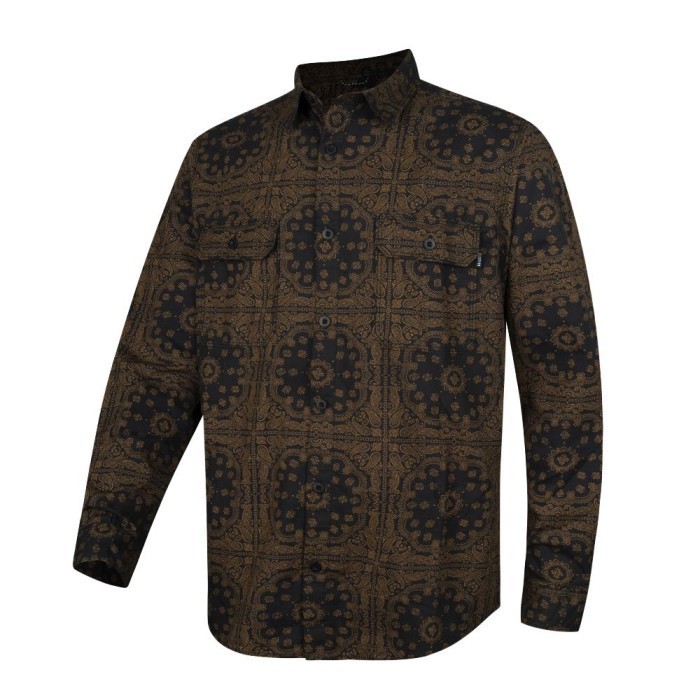 Kemeja Original Batik Pria Blumen Paisley - Black