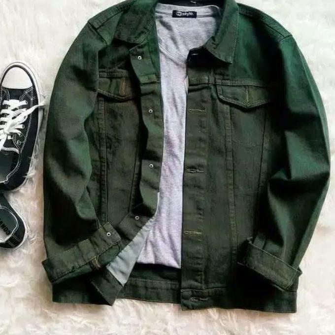 CUCI GUDANG!!! JAKET LEVI PRIA WANITA RIPPED SKINNY JEANS HIJAU ARMY STRETCH SOFT JEANS PEKAT DENIM 