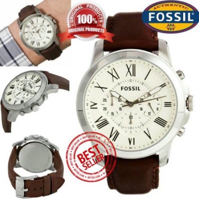 Jam Pria Fossil FS4735 & FS 4735 Original Baterai Leather FullSet