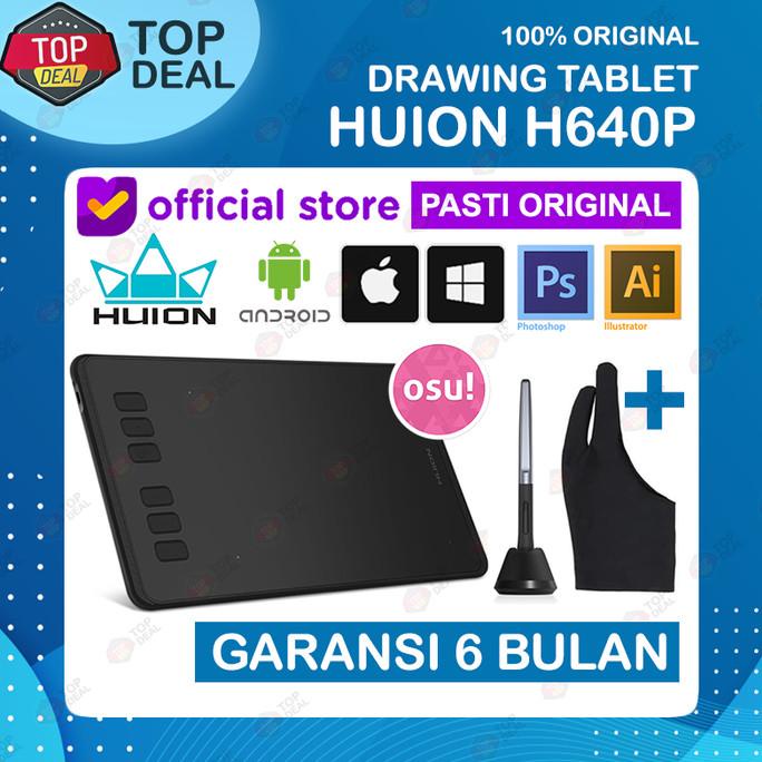 Huion H640P Graphic Drawing Pen Tablet For OSU Game alt HS64 Termurah