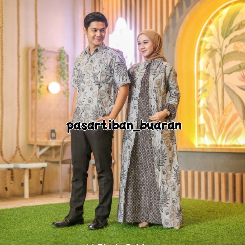 Couple batik gamis baloteli kemeja katun murah terlaris / Baju Batik Couple Keluarga Modern 2022