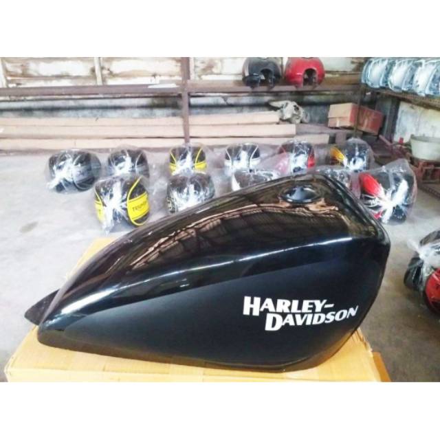 Tangki Cat Harley Davidson Custom, Bonus Tutup Tangki