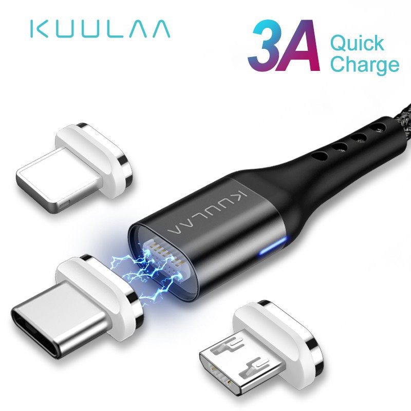 

KUULAA Kabel Data / Charger Micro USB Magnetik Quick Charge untuk Smartphone