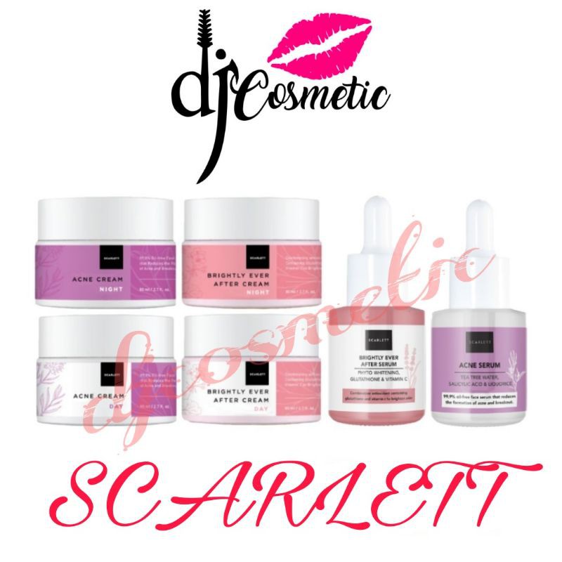 SCARLETT ACNE | BRIGHTLY EVER AFTER (SERUM / CREAM) / FACIAL WASH / GLOWTENING SERUM / ESSENCE TONER