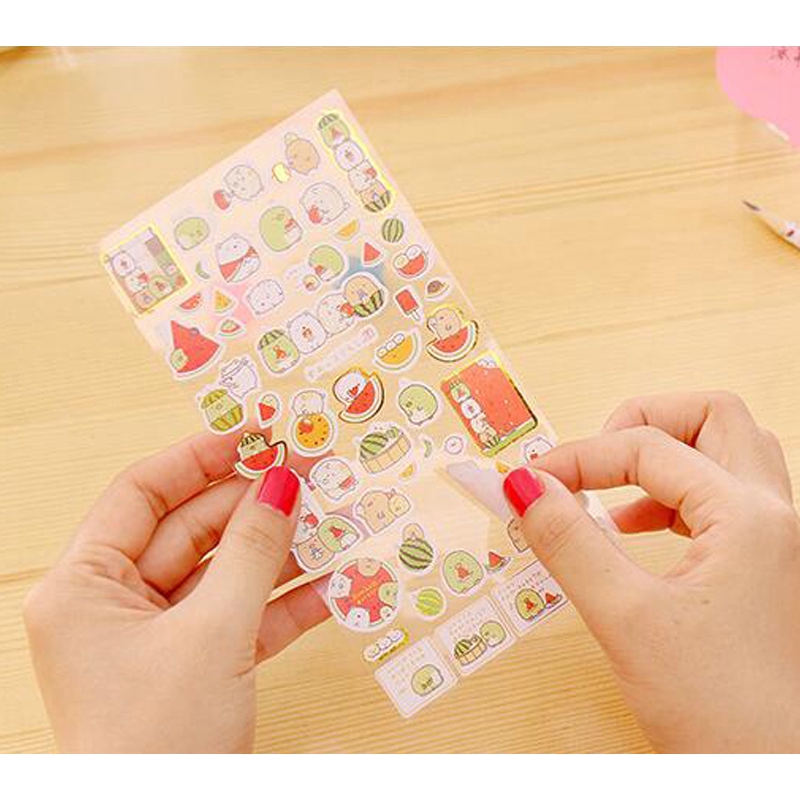 ⚡Flash Sale⚡ INS Girl Diary Sticker Cute Cartoon Material Notepad Diy Decorative Stickers