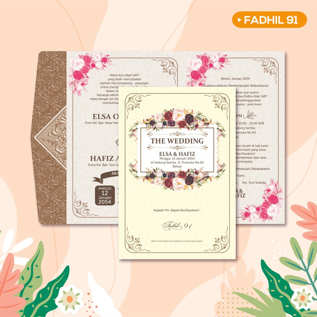 Cetak Undangan Fadhil 91 (Free File Setting Corel)