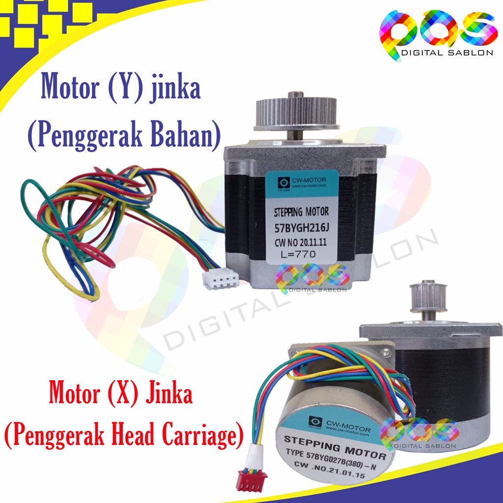 Sparepart Jinka | Motor Jinka  / Motor Y Jinka / Motor X Jinka (Penggerak Bahan / Head Carriage Jink