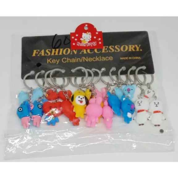 Gantungan Kunci Boneka Cute BTS Keychian Cartoon BTS Aksesoris Tas Kunci Motor Mobil Import Murah