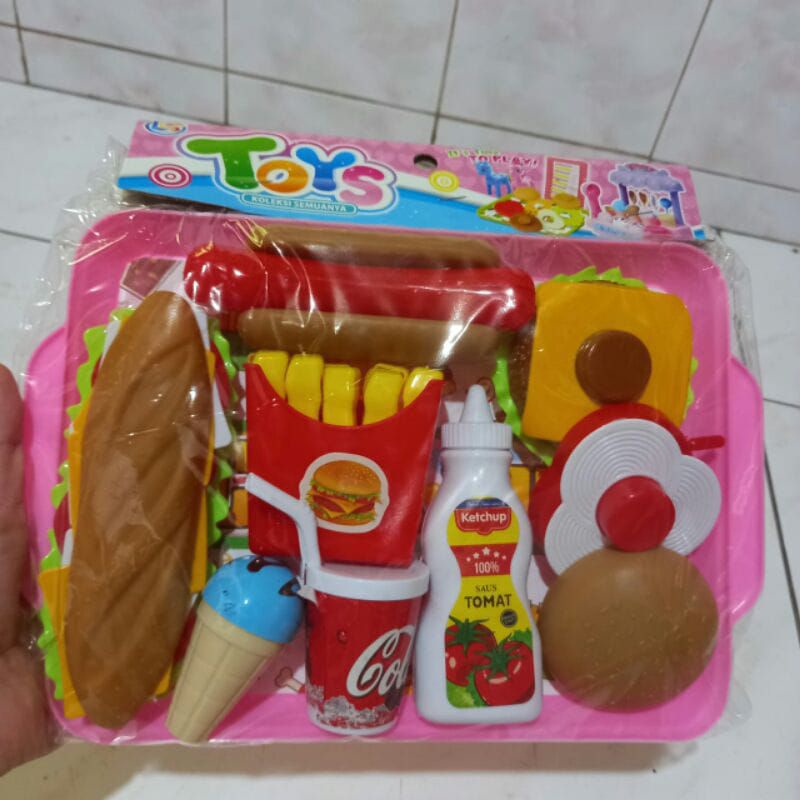 MAINAN ANAK NAMPAN PLUS MAKANAN FAST FOOD LF50