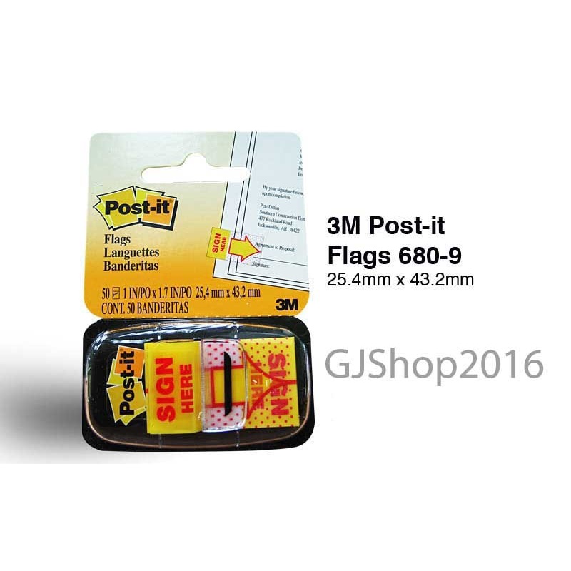 

3M Post-it 680-9 Flag Sign Here