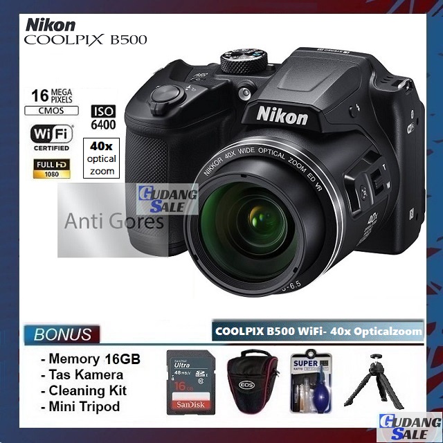 [NEW] Kamera Nikon Coolpix B500 Wi-Fi - GARANSI 1 TAHUN - CAMERA PROSUMER | L340 sx420 sx430