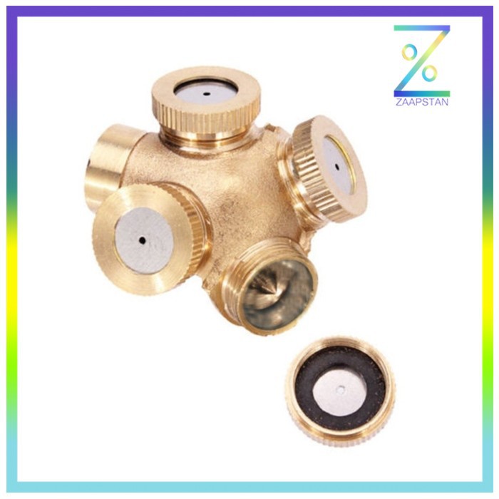 WHISM Sprinkler Spray Nozzle Air Irigasi Taman Copper 4 Holes - WCIC -