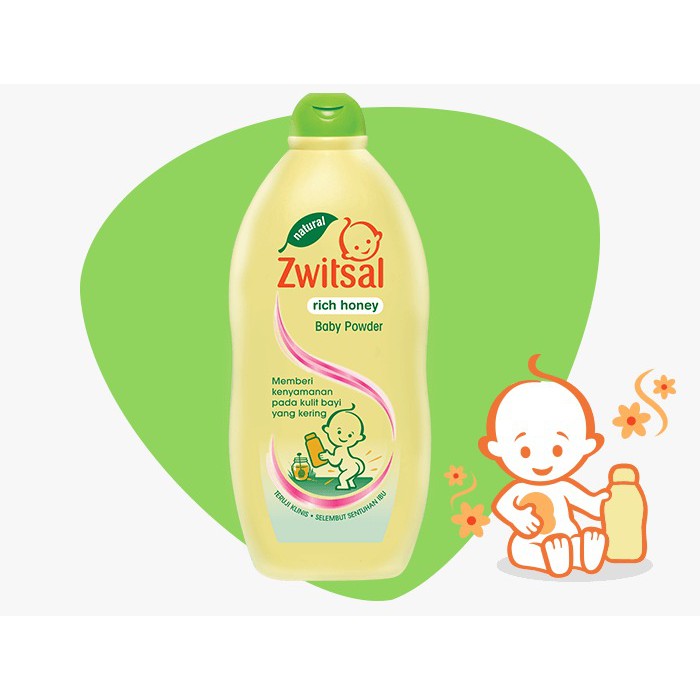 Zwitsal Natural Baby Powder Rich Honey 300gr