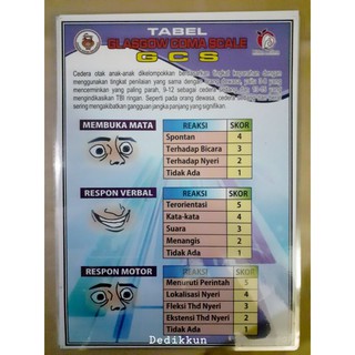 Jual (101) POSTER TABEL GCS (GLASGOW COMA SCALE) Indonesia|Shopee Indonesia