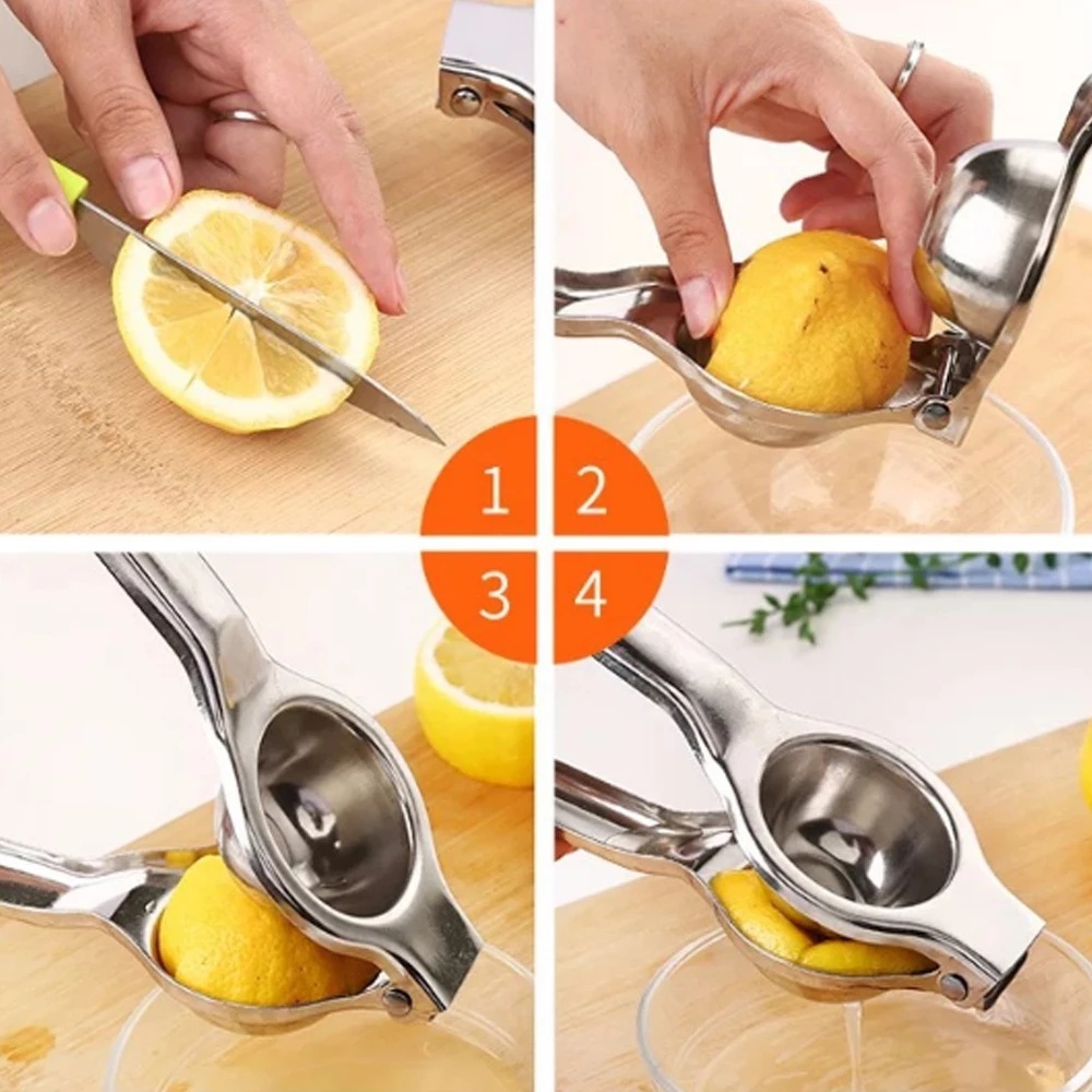 Stainless Steel Citrus Fruits Squeezer / Fruit Orange Juicer Hand Pressure Squeeze Kitchen Fruit Tool Machine