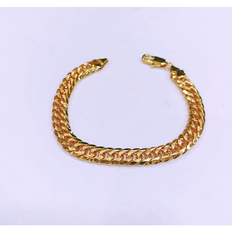GELANG TANGAN COWOK/GELANG PRIA/GELANG RANTAI WANITA/GELANG DEWASA LAPIS EMAS/PERHIASAN WANITA