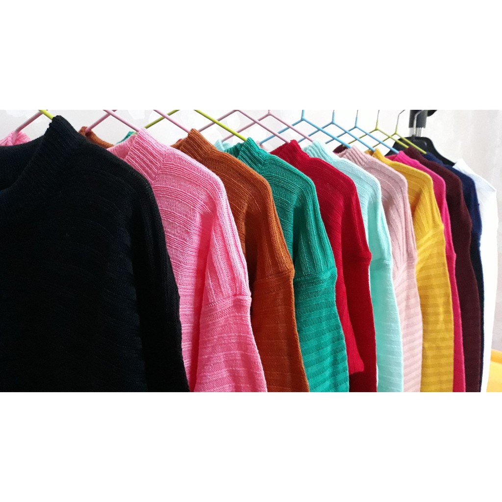 Baju Atasan Wanita Terbaru Rajut Halus Carissa Sweater